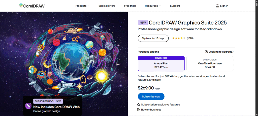 CorelDRAW Graphics Suite Plan